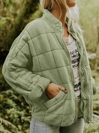 Dames Casual Overgangsjas met Comfortabele Pasvorm en Tijdloze Stijl Groen