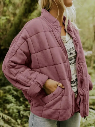 Dames Casual Overgangsjas met Comfortabele Pasvorm en Tijdloze Stijl Roze