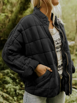 Dames Casual Overgangsjas met Comfortabele Pasvorm en Tijdloze Stijl Zwart