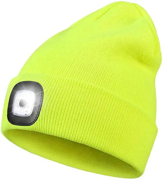 Warme LED-muts met verlichting - Bry Geel