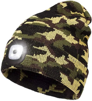 Warme LED-muts met verlichting - Bry Legergroen