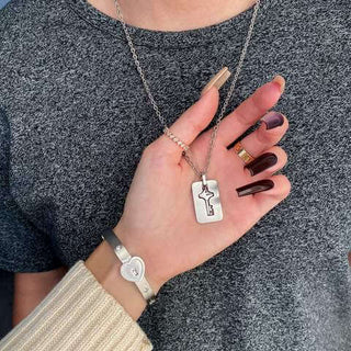 Armband- en kettingset 'Jij bent de sleutel tot mijn hart' in amber