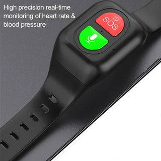 SeniorSafe 4G Watch - Senioren Smartwatch met GPS en 4G – SOS‑alarm, Gezondheidsmonitor & Locatietracking