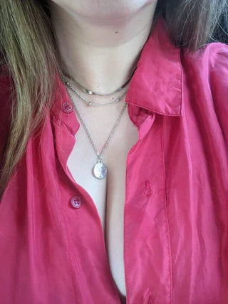 Zilveren Drievoudige Ketting