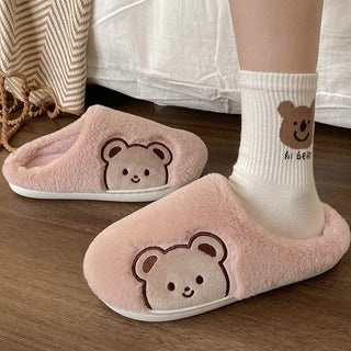Baty | Herfst- en winterpantoffels met kattenmotief, comfortabel en schattig Roze bær