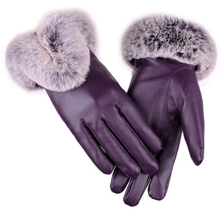 Mable | Leren handschoenen, stijlvol en warm Paars