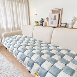 Gezellige Geruite Patchwork Huisdierenmat en Meubelbeschermer