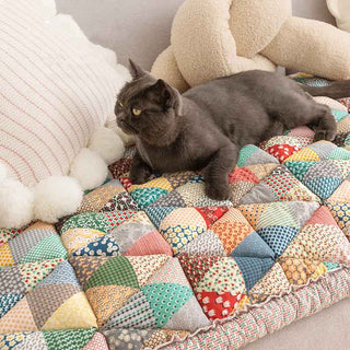 Gezellige Geruite Patchwork Huisdierenmat en Meubelbeschermer