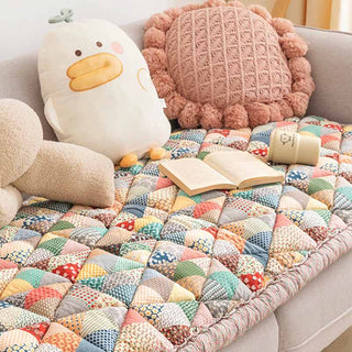 Gezellige Geruite Patchwork Huisdierenmat en Meubelbeschermer