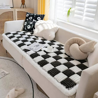 Gezellige Geruite Patchwork Huisdierenmat en Meubelbeschermer