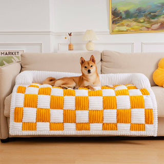 Gezellige Geruite Patchwork Huisdierenmat en Meubelbeschermer