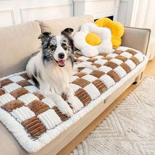 Gezellige Geruite Patchwork Huisdierenmat en Meubelbeschermer