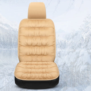 Dikke Kristalfluwelen Wasbare Autostoelhoes voor Mens en Huisdier Beige Volledige Set