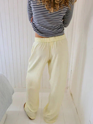Dames Broek met Elastische Tailleband en Praktische Zijzakken