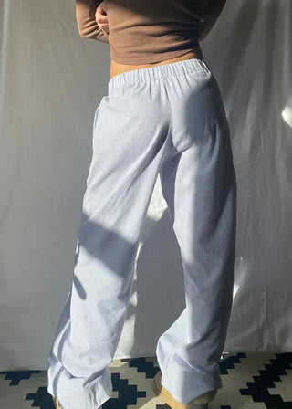Dames Broek met Elastische Tailleband en Praktische Zijzakken
