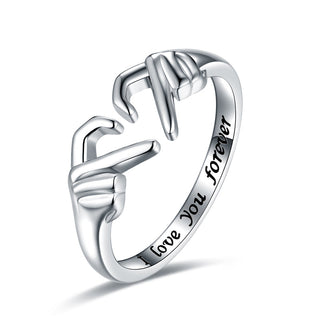 I Love You Forever ring - voor mijn mooie dochter Zilver