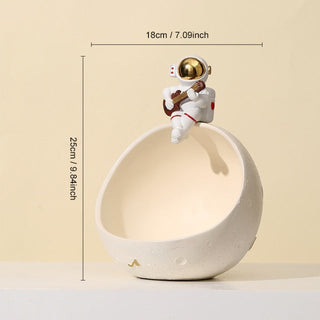 Astronaut Muziek Vliegtuig Opbergdoos van Hars – Uniek Decoratief Kunstobject voor Interieur en Cadeau