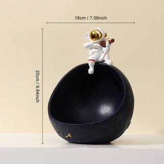 Astronaut Muziek Vliegtuig Opbergdoos van Hars – Uniek Decoratief Kunstobject voor Interieur en Cadeau Zwart (Viool)