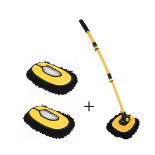 Hanmop | Uitschuifbare mop voor effectieve autoreiniging met microvezelkop