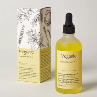 Veganistische natuurlijke haargroei-olie - versterkt en revitaliseert dun, broos haar en bevordert gezonde haargroei 1 stuks