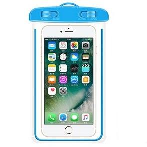 Waterdicht telefoonhoesje met glow-in-the-dark effect Blauw