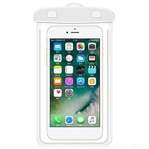 Waterdicht telefoonhoesje met glow-in-the-dark effect Wit