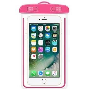 Waterdicht telefoonhoesje met glow-in-the-dark effect Roze