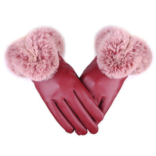 Mable | Leren handschoenen, stijlvol en warm Bordeaux